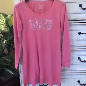 Pink long sleeve sleep shirt. S.